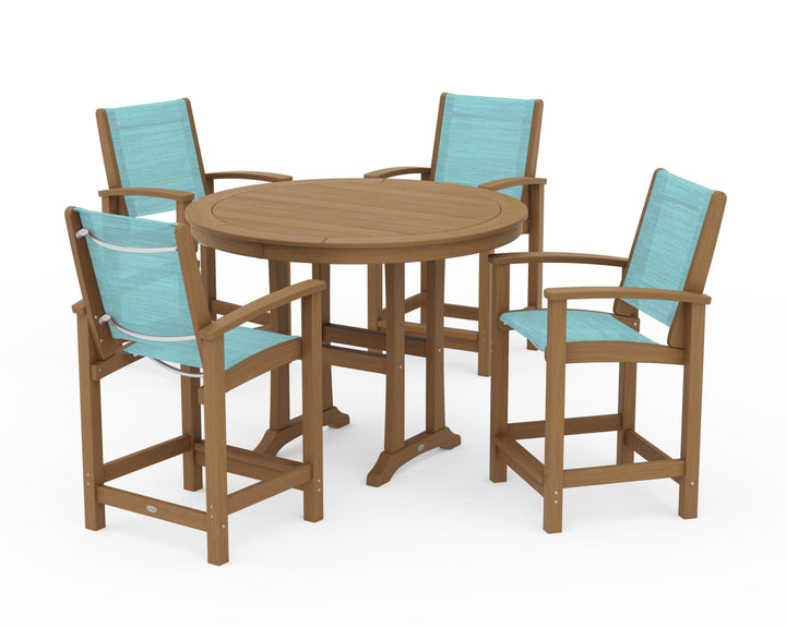 POLYWOOD® Coastal 5-Piece Counter Set