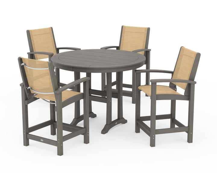POLYWOOD® Coastal 5-Piece Counter Set