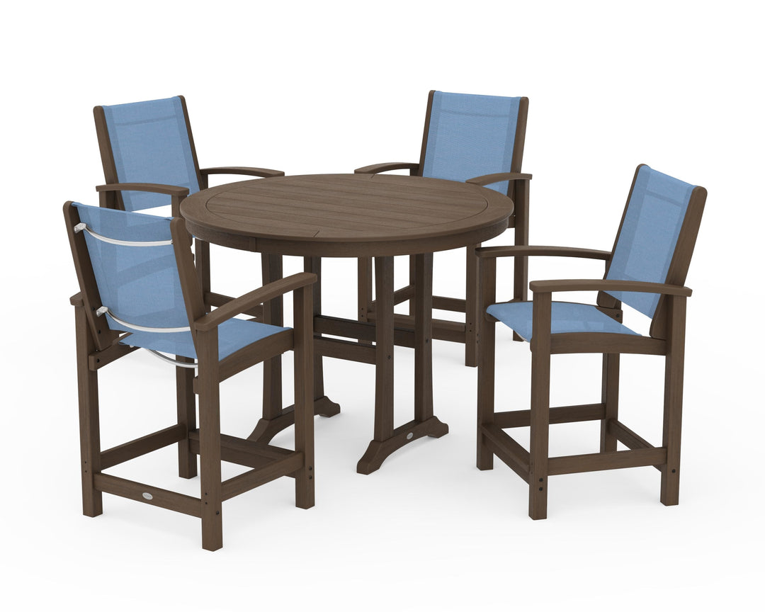 POLYWOOD® Coastal 5-Piece Counter Set