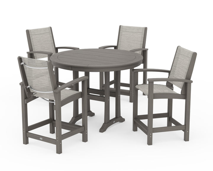 POLYWOOD® Coastal 5-Piece Counter Set