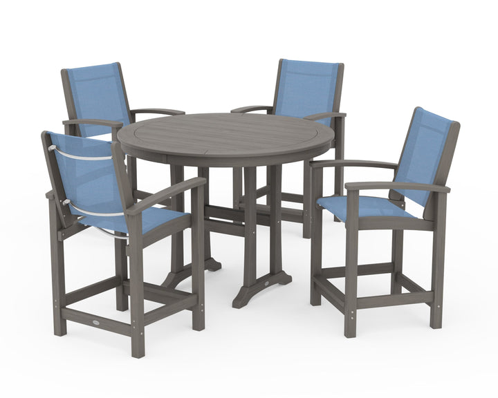 POLYWOOD® Coastal 5-Piece Counter Set