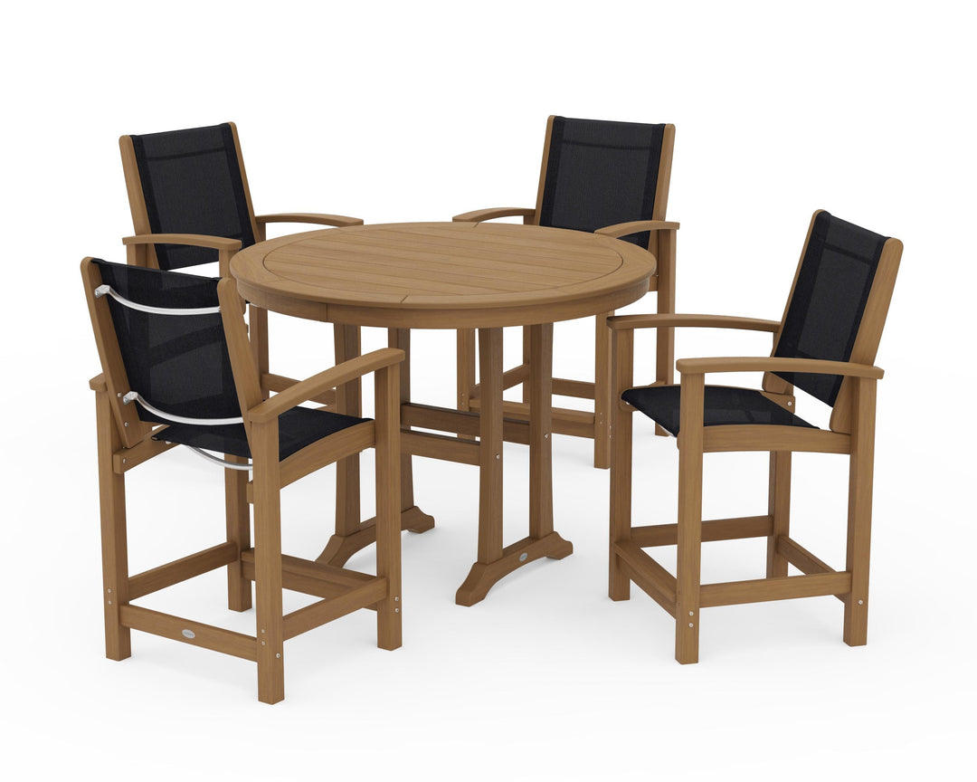 POLYWOOD® Coastal 5-Piece Counter Set