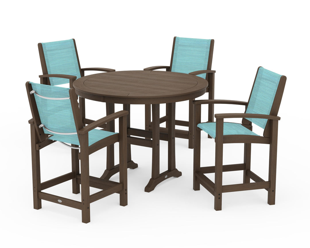 POLYWOOD® Coastal 5-Piece Counter Set