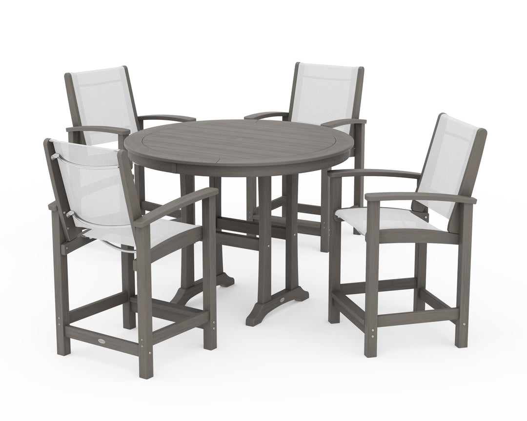 POLYWOOD® Coastal 5-Piece Counter Set