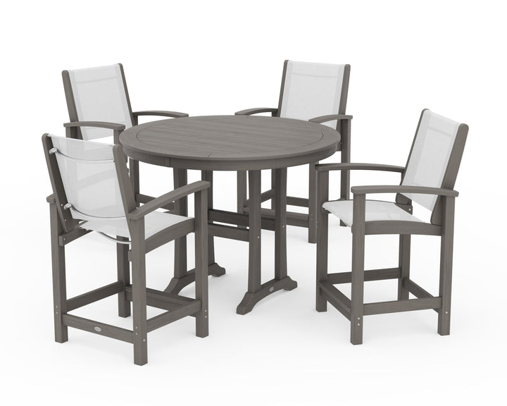 POLYWOOD® Coastal 5-Piece Counter Set