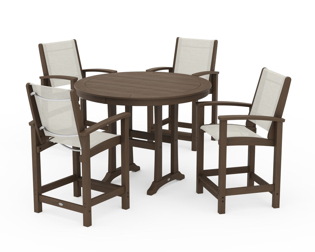 POLYWOOD® Coastal 5-Piece Counter Set