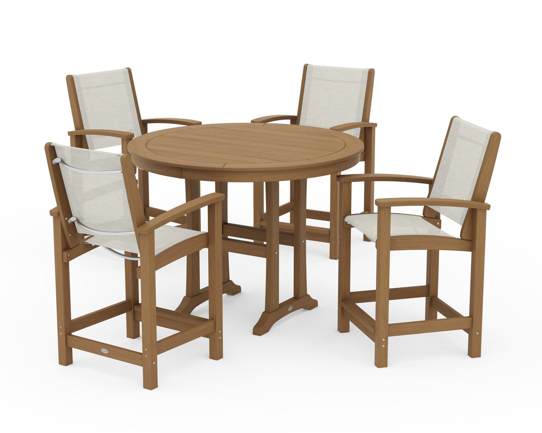 POLYWOOD® Coastal 5-Piece Counter Set