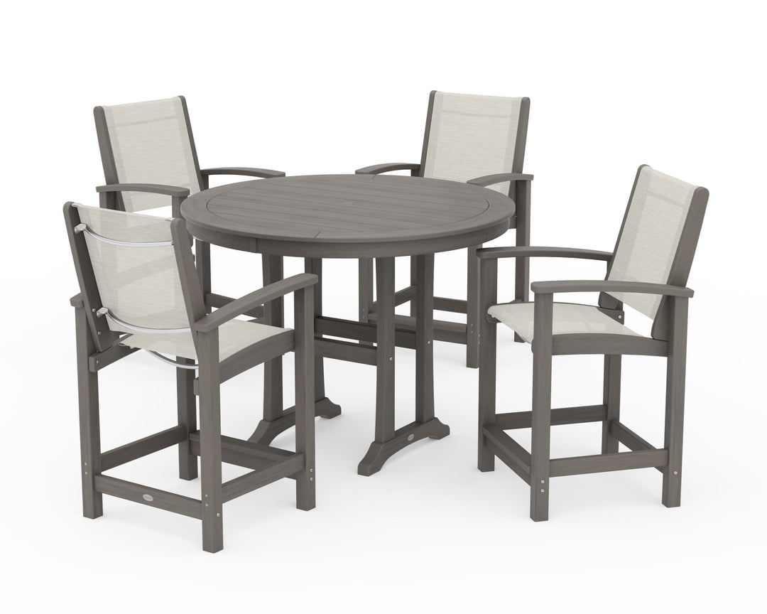 POLYWOOD® Coastal 5-Piece Counter Set