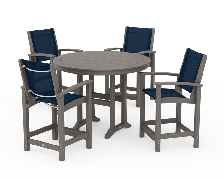 POLYWOOD® Coastal 5-Piece Counter Set