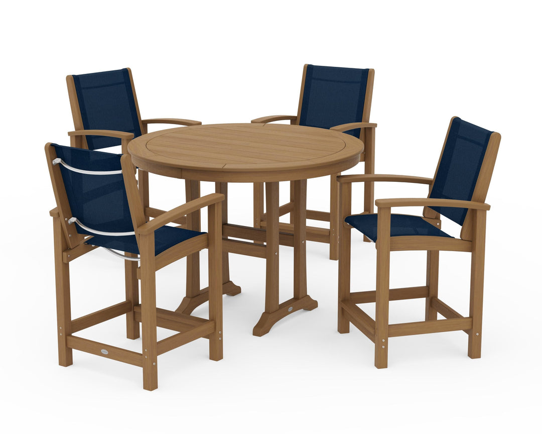 POLYWOOD® Coastal 5-Piece Counter Set
