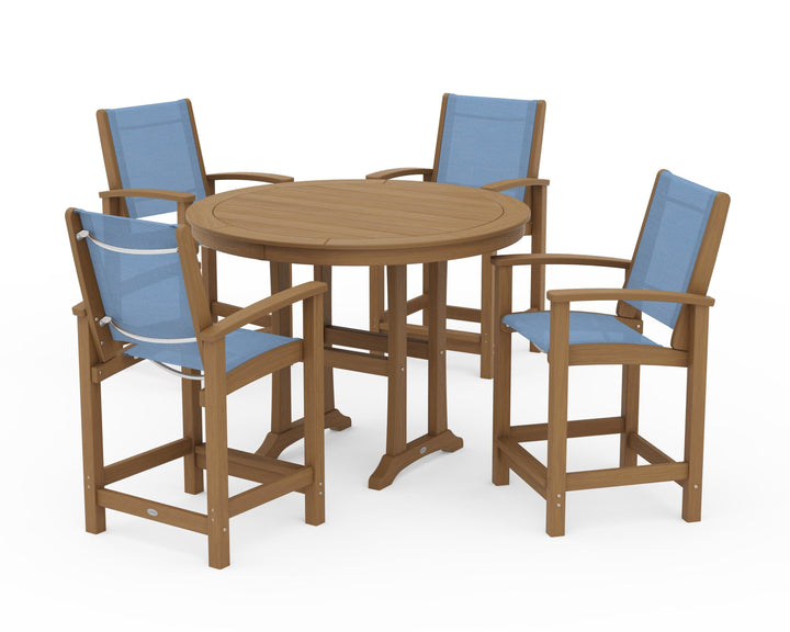 POLYWOOD® Coastal 5-Piece Counter Set