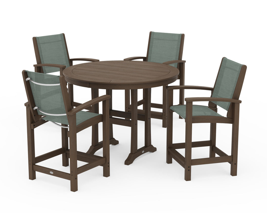 POLYWOOD® Coastal 5-Piece Counter Set