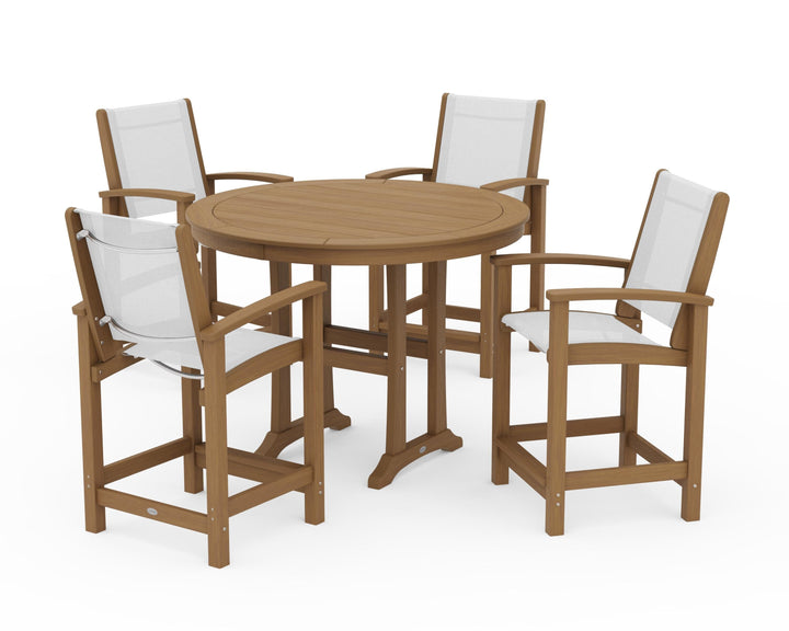 POLYWOOD® Coastal 5-Piece Counter Set