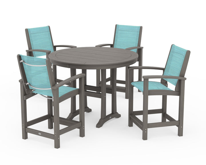 POLYWOOD® Coastal 5-Piece Counter Set
