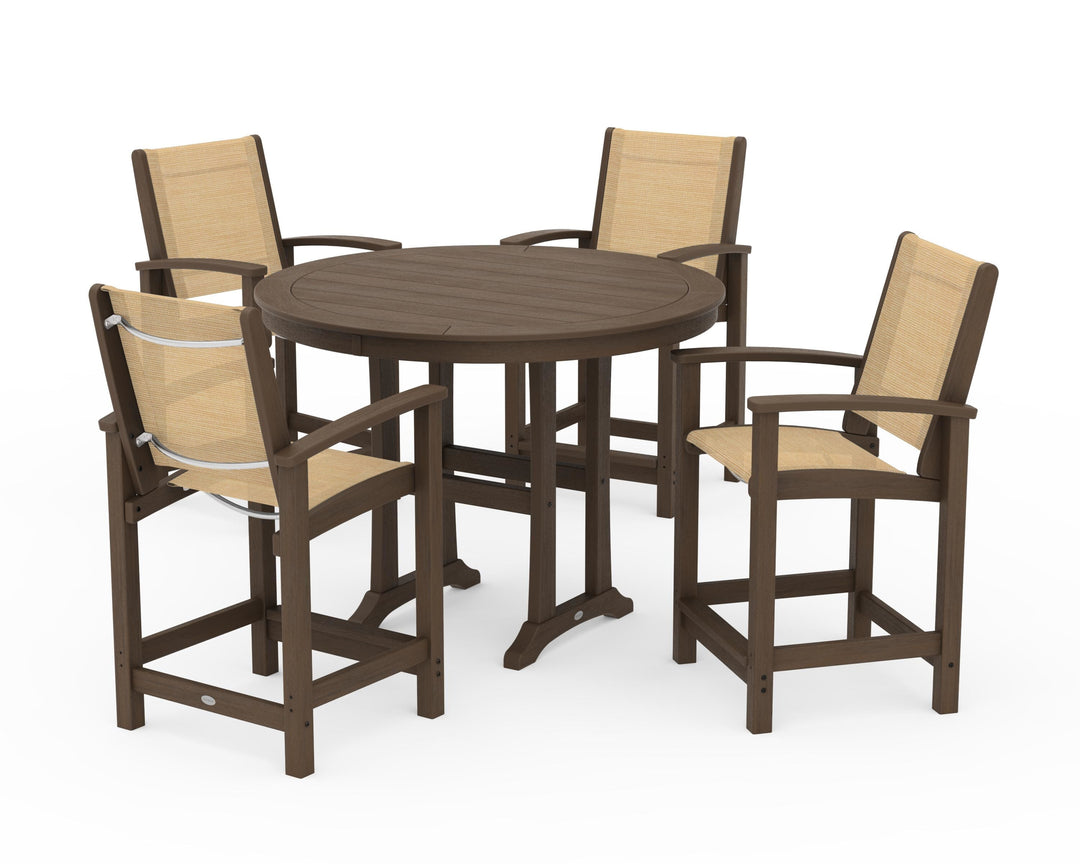 POLYWOOD® Coastal 5-Piece Counter Set