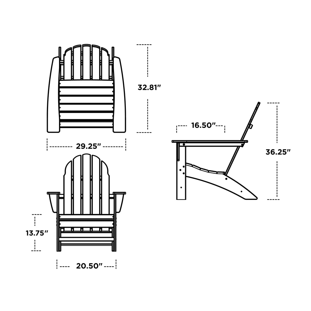 POLYWOOD® Vineyard Adirondack Chair