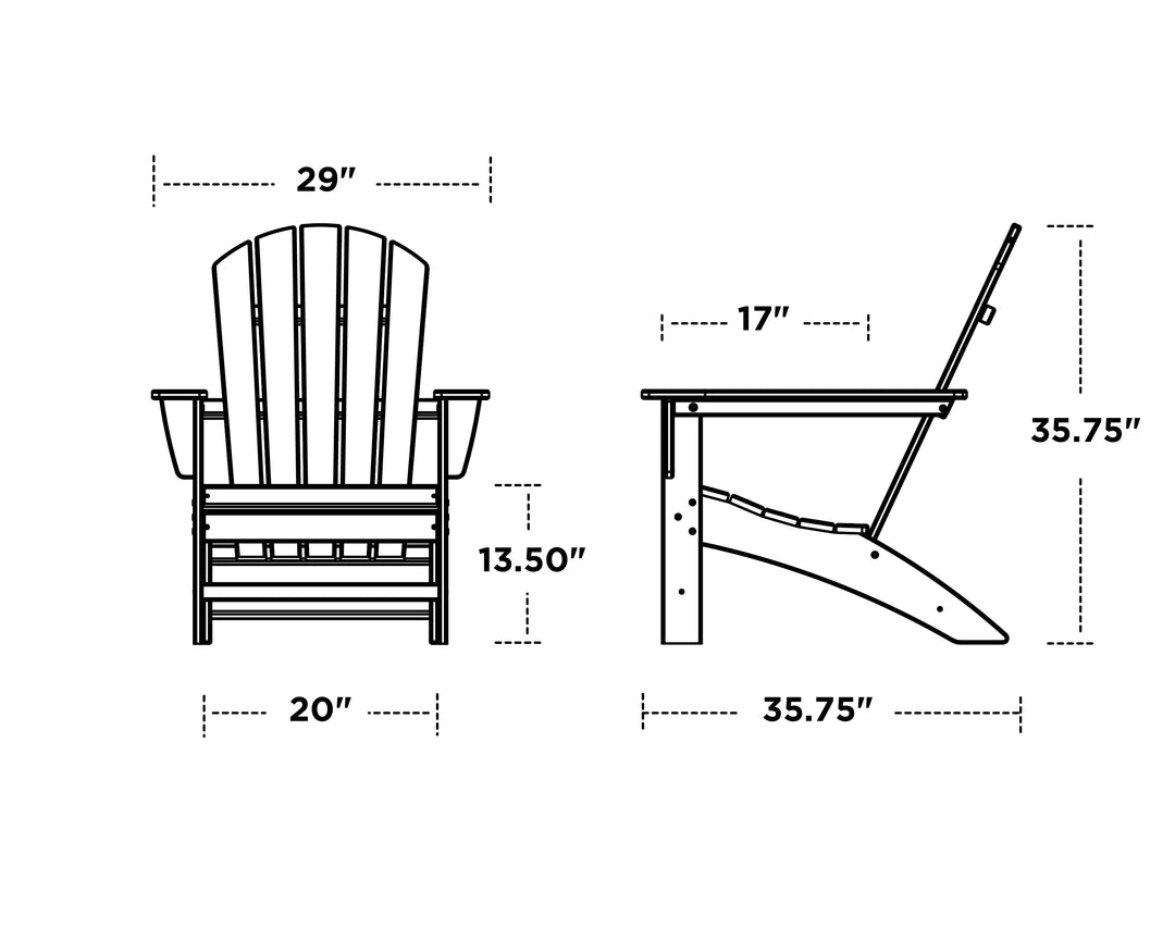 POLYWOOD® Nautical Adirondack Chair