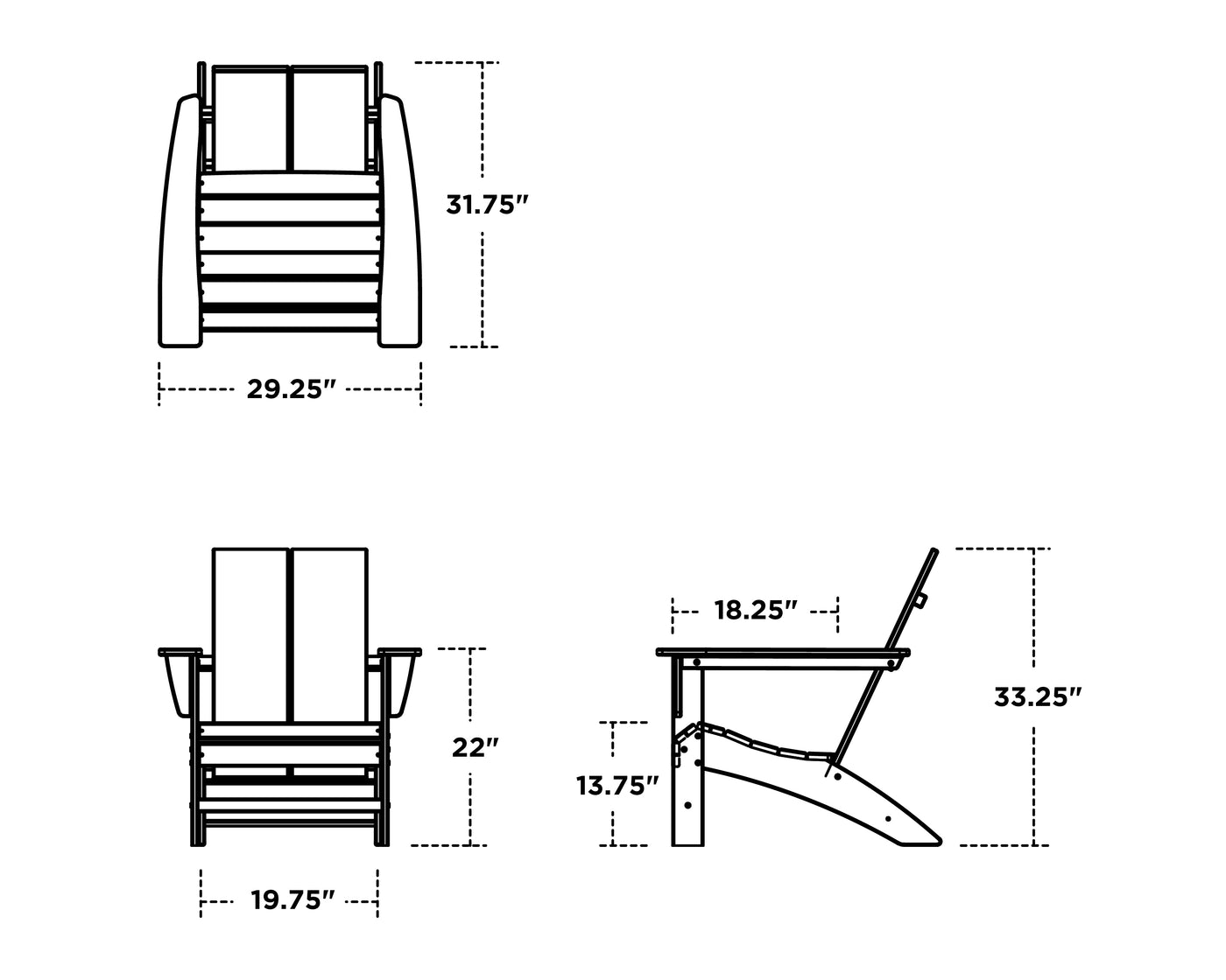 Cottage Modern Adirondack Chair