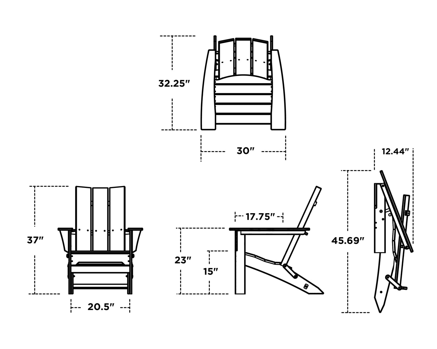 Modern Folding Adirondack Chair