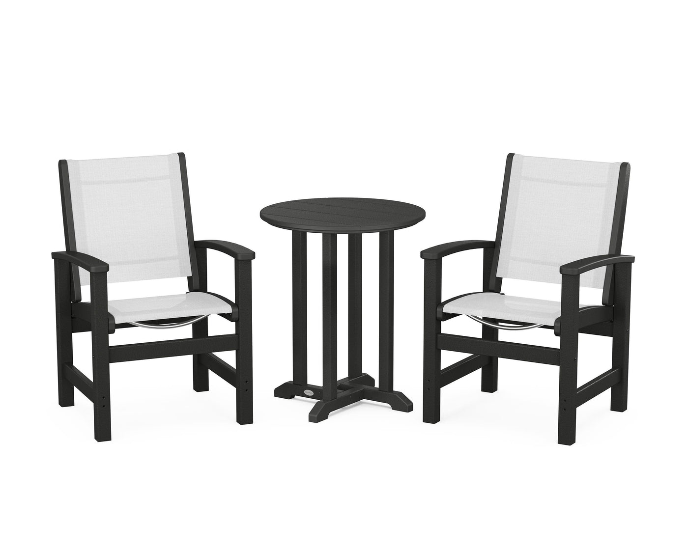 Coastal 3-Piece Round Bistro Dining Set