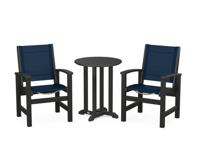 Coastal 3-Piece Round Bistro Dining Set