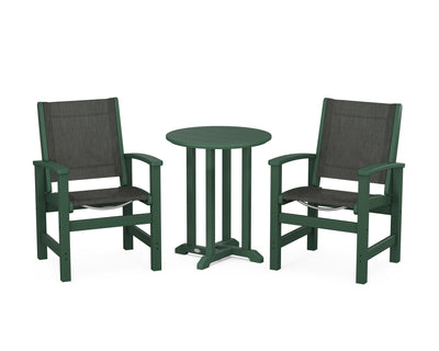 Coastal 3-Piece Round Bistro Dining Set