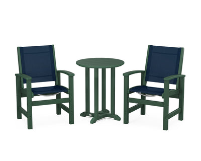 Coastal 3-Piece Round Bistro Dining Set