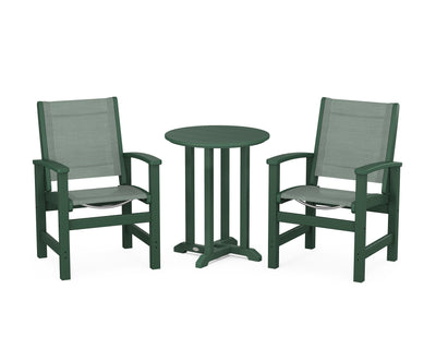 Coastal 3-Piece Round Bistro Dining Set