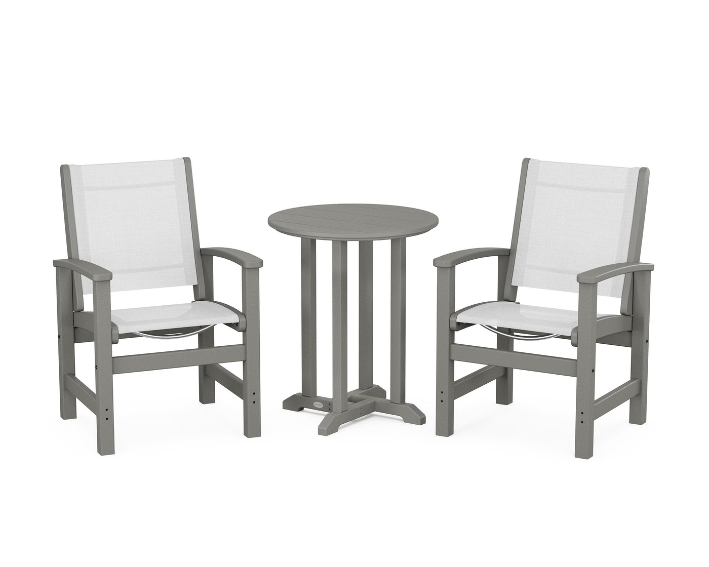 Coastal 3-Piece Round Bistro Dining Set