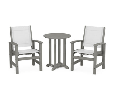 Coastal 3-Piece Round Bistro Dining Set