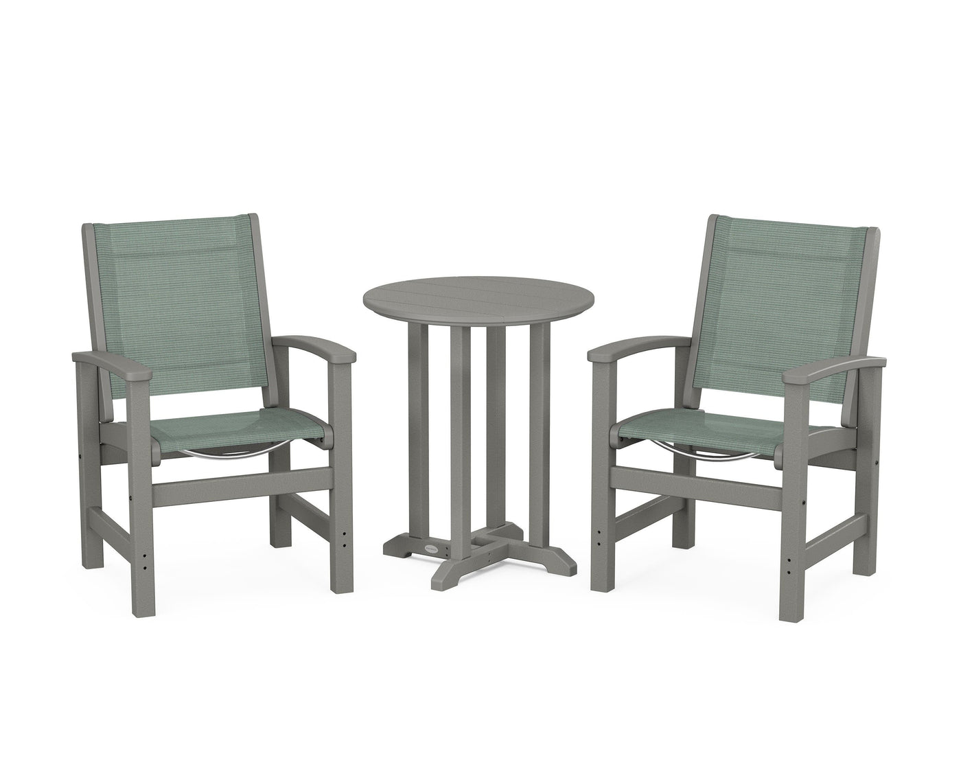 Coastal 3-Piece Round Bistro Dining Set