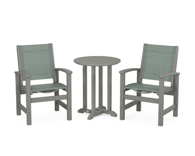 Coastal 3-Piece Round Bistro Dining Set