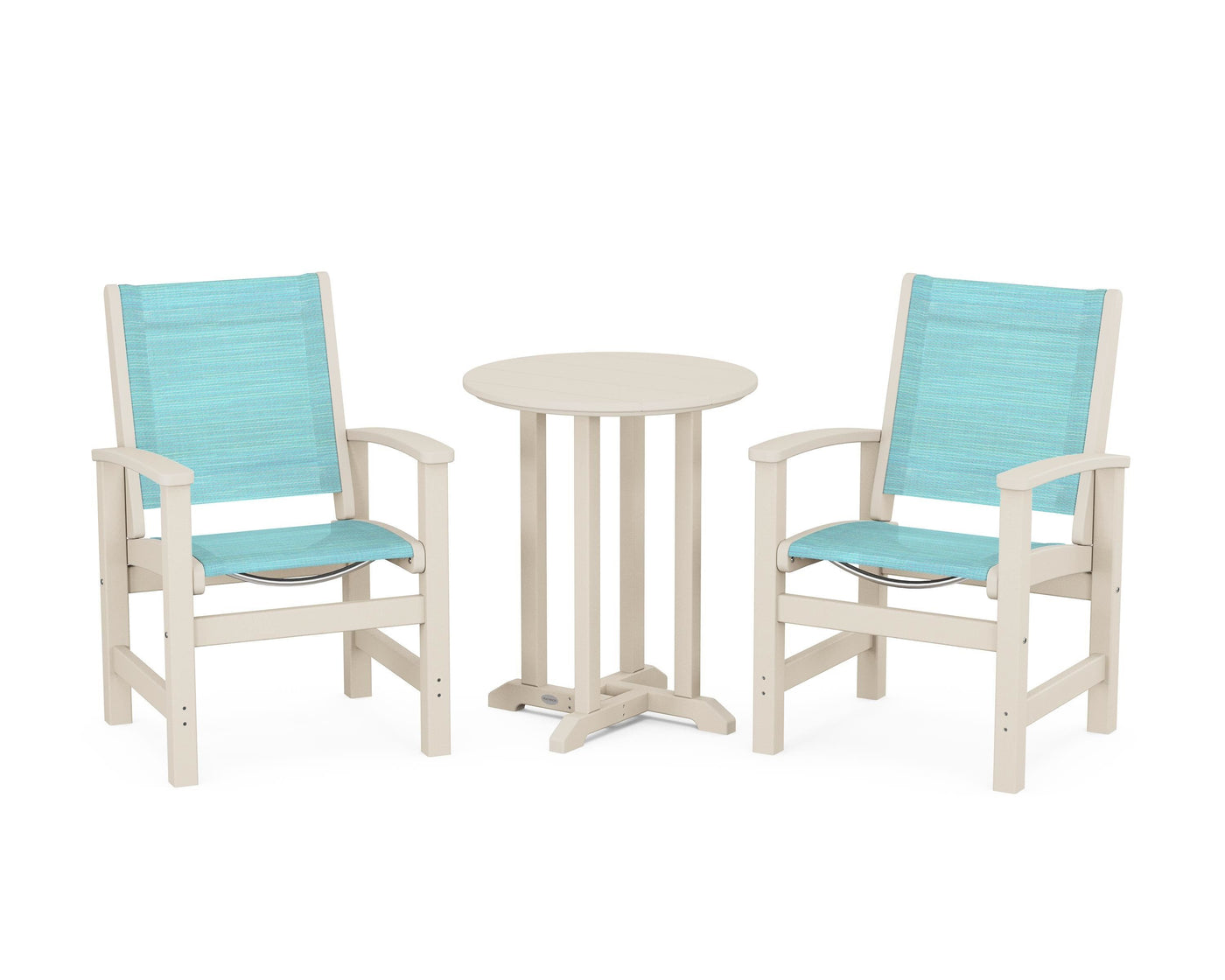 Coastal 3-Piece Round Bistro Dining Set