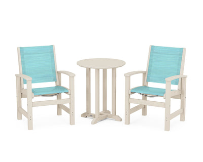 Coastal 3-Piece Round Bistro Dining Set