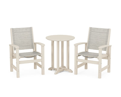 Coastal 3-Piece Round Bistro Dining Set