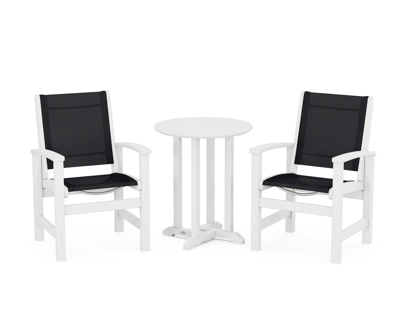 Coastal 3-Piece Round Bistro Dining Set