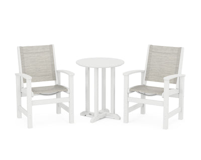 Coastal 3-Piece Round Bistro Dining Set