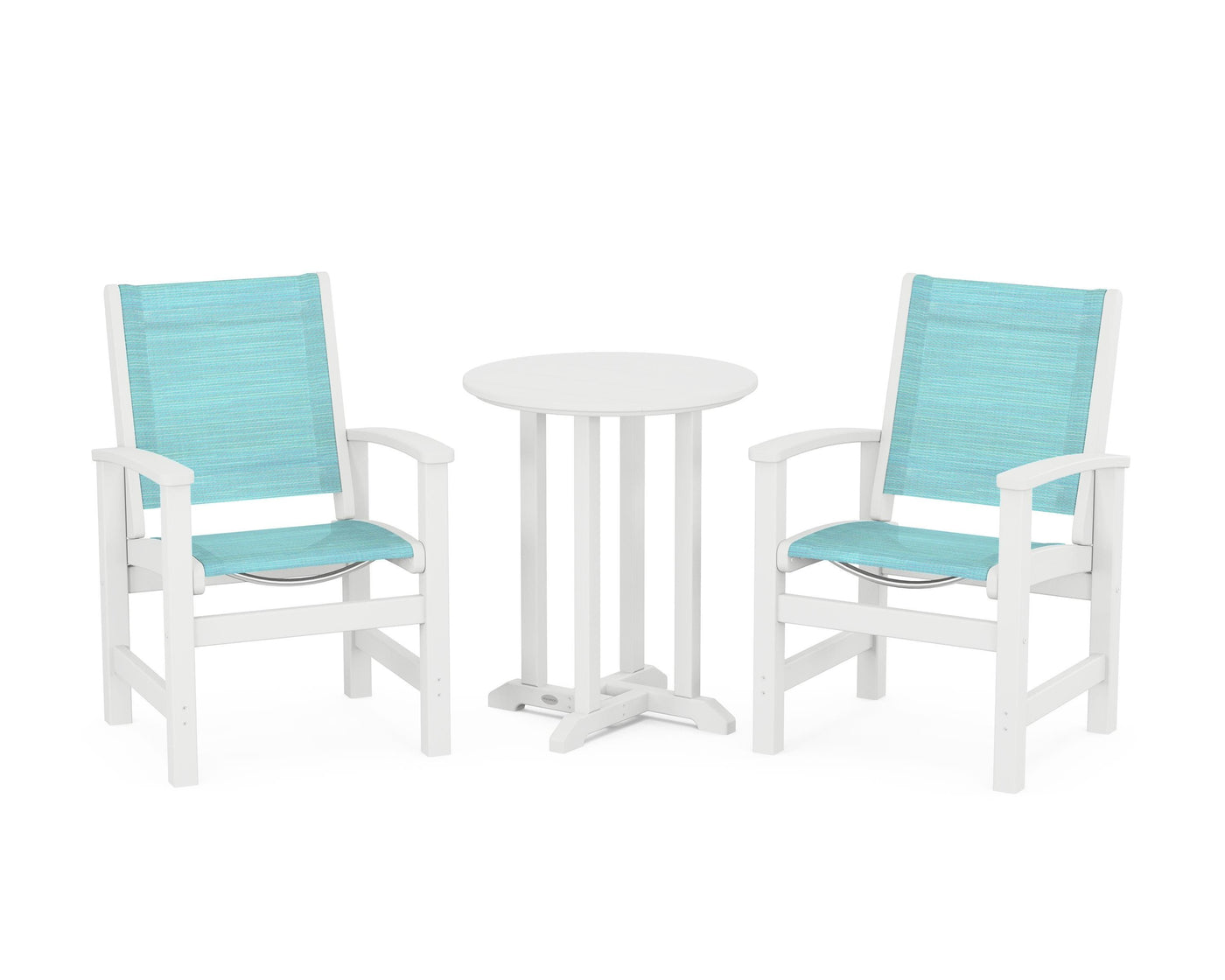 Coastal 3-Piece Round Bistro Dining Set