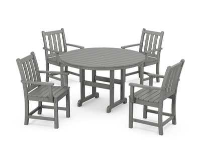 Traditional Garden 5-Piece Round Farmhouse Dining Set in Sand - ED