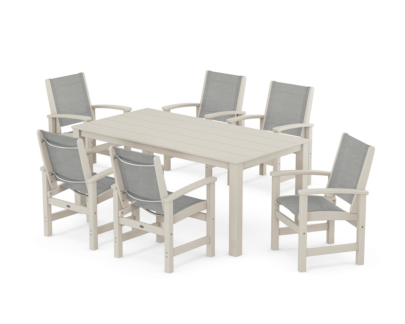 Coastal 7-Piece Parsons Dining Set