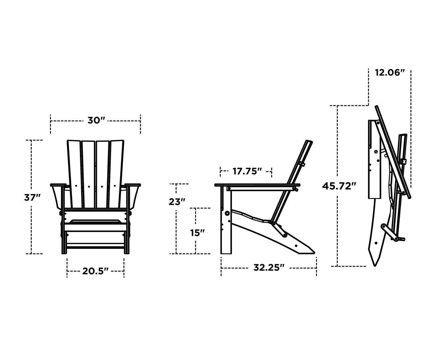 Quattro Folding Adirondack Chair