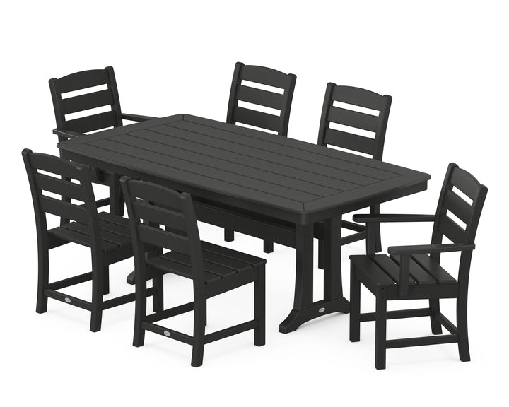 POLYWOOD® Lakeside 7-Piece Dining Set with Trestle Legs