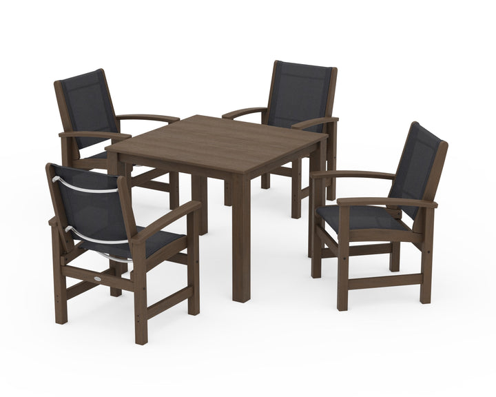 POLYWOOD® Coastal 5-Piece Parsons Dining Set