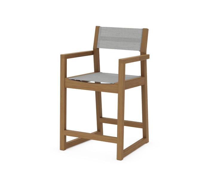 POLYWOOD® EDGE Sling Counter Arm Chair