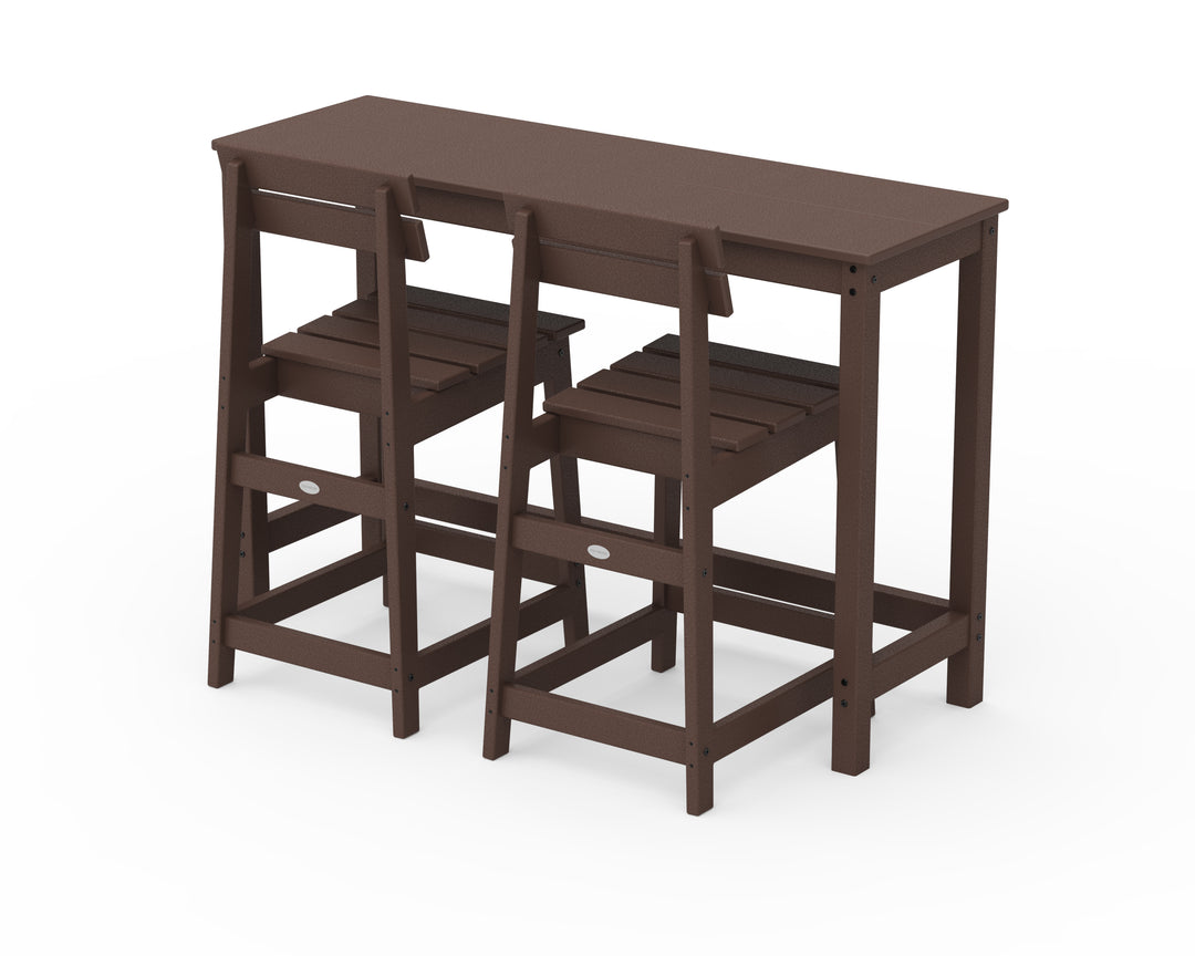 POLYWOOD® Modern Studio Plaza Counter Chair 3-Piece Balcony Set