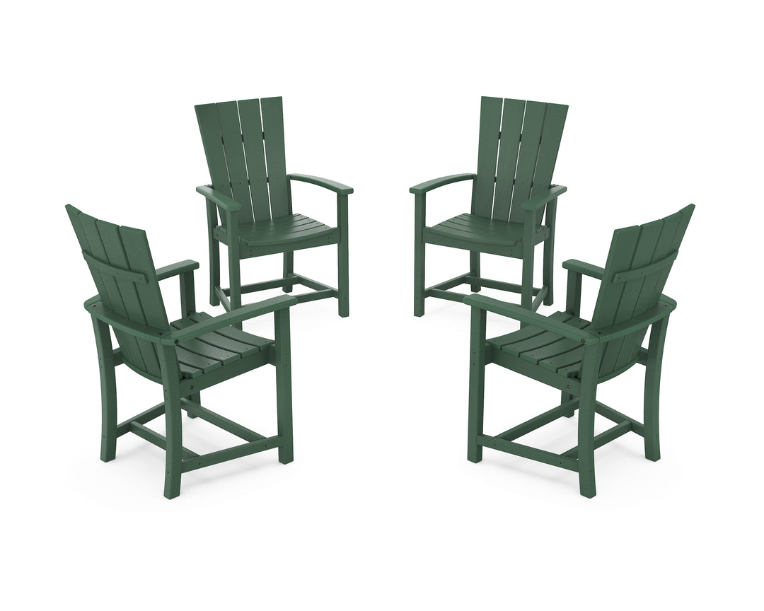 POLYWOOD® Quattro 4-Piece Upright Adirondack Conversation Set