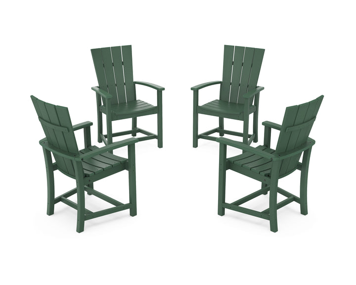 POLYWOOD® Quattro 4-Piece Upright Adirondack Conversation Set