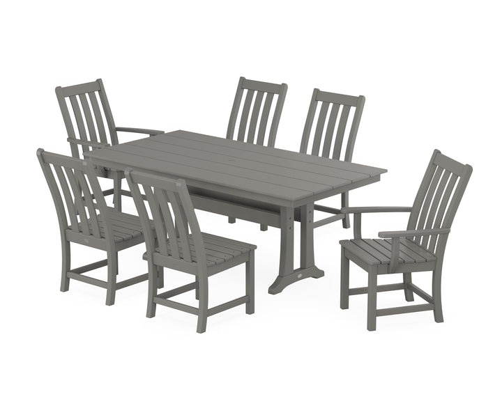 POLYWOOD® Vineyard 7-Piece Farmhouse Dining Set With Trestle Legs - DUPLICATE - Use SKU PWS340-1