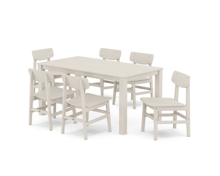 POLYWOOD® Modern Studio Urban Chair 7-Piece Parsons Table Dining Set