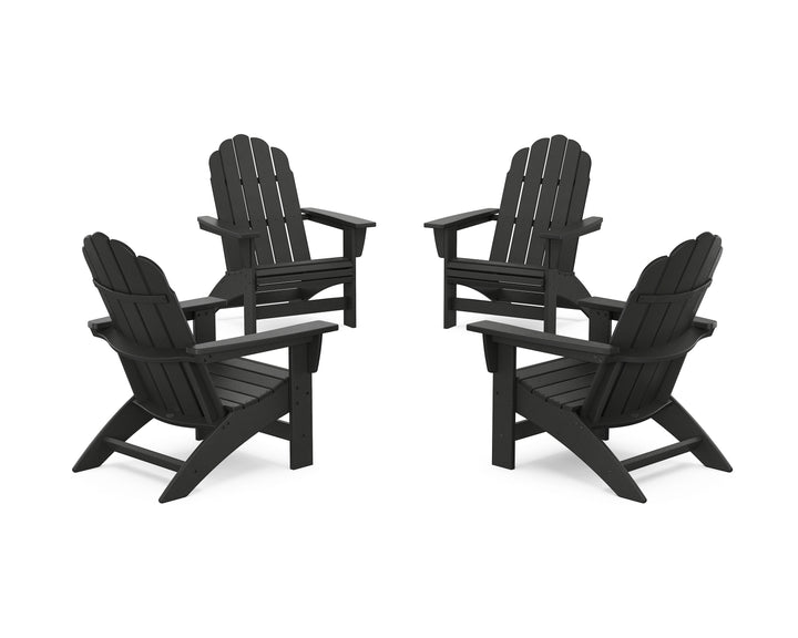 POLYWOOD® 4-Piece Vineyard Grand Adirondack Chair Conversation Set